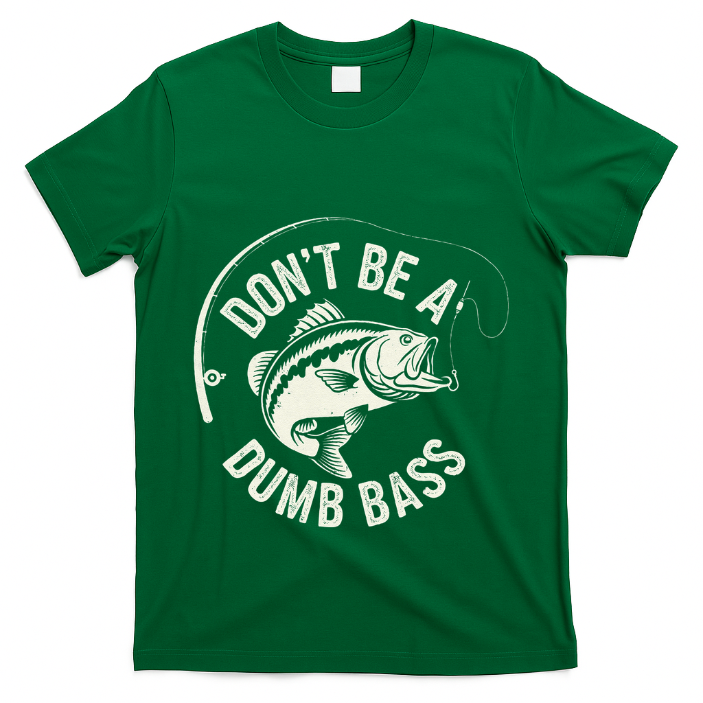 DonT Be A Dumb Bass Fishing Humor Fisherman Funny Fishing T-Shirt