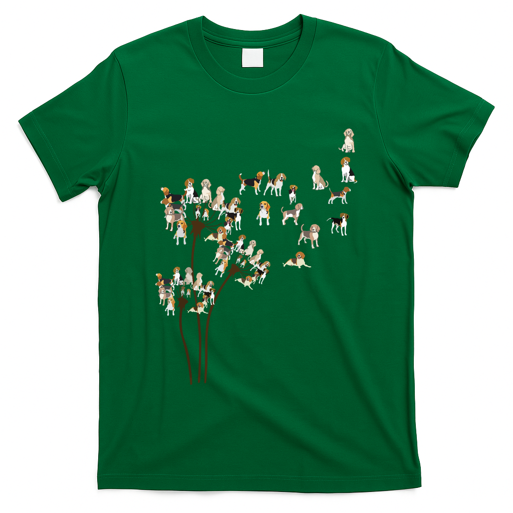 Dandelions Beagle Dog T-Shirt