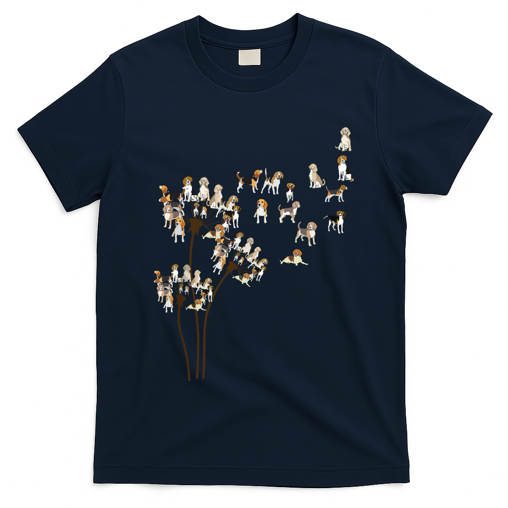Dandelions Beagle Dog T-Shirt
