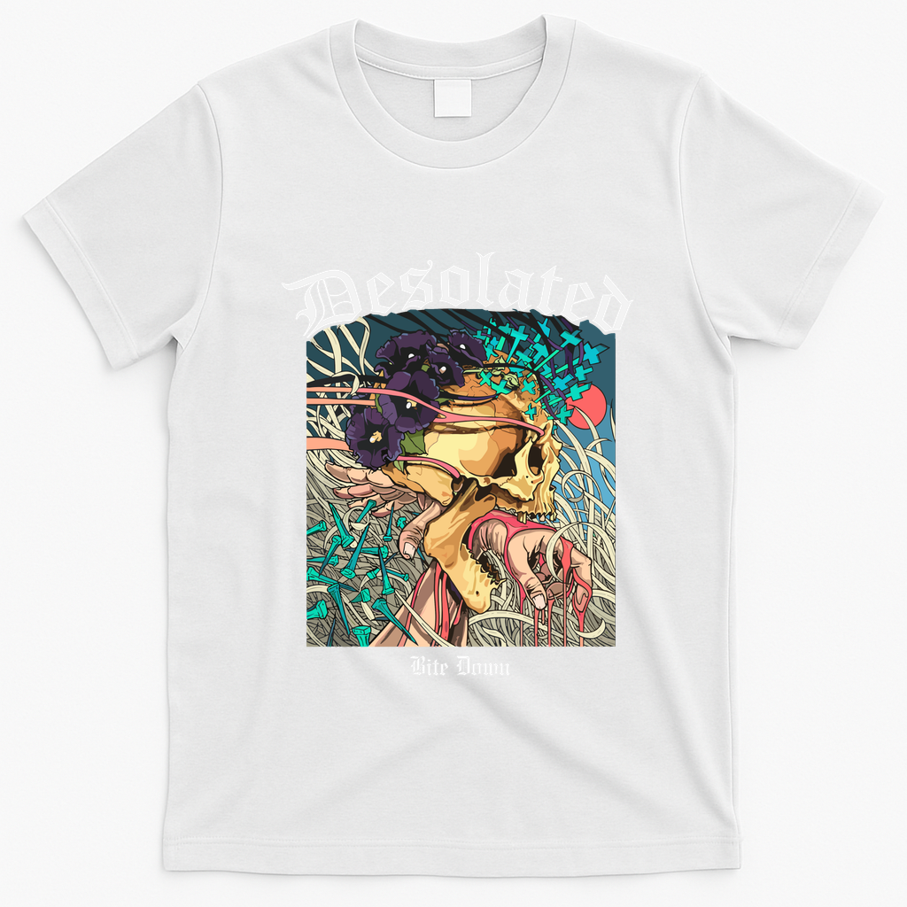 Desolated Bite Down Artwork T-Shirt - White
