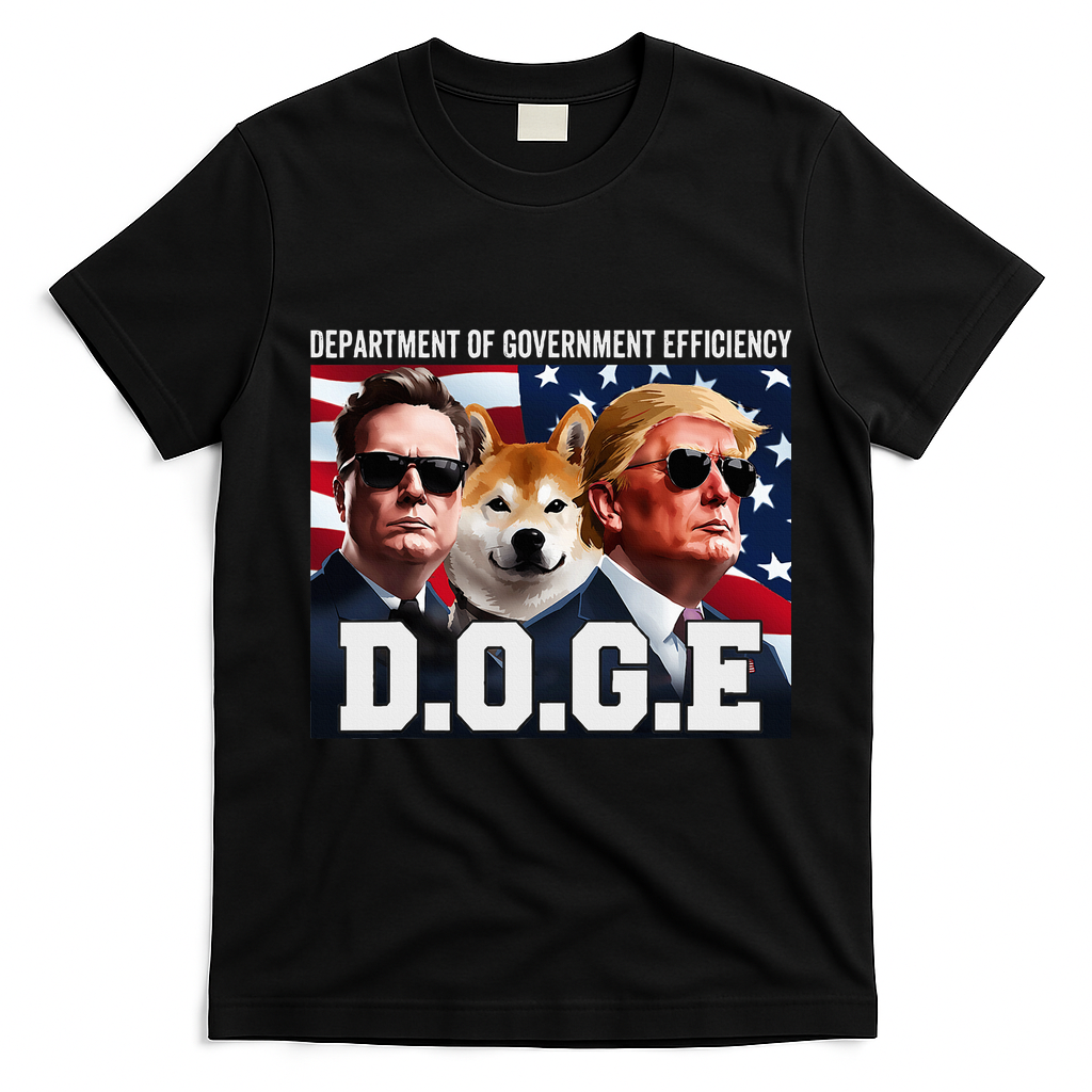 D.O.G.E Doge Department Of Government Efficiency T-Shirt - Black