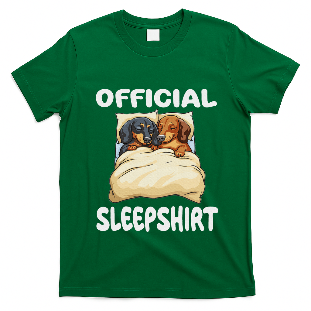 Dachshund Doxie Dog Sleep Pajamas Nightgown T-Shirt - Irish Green