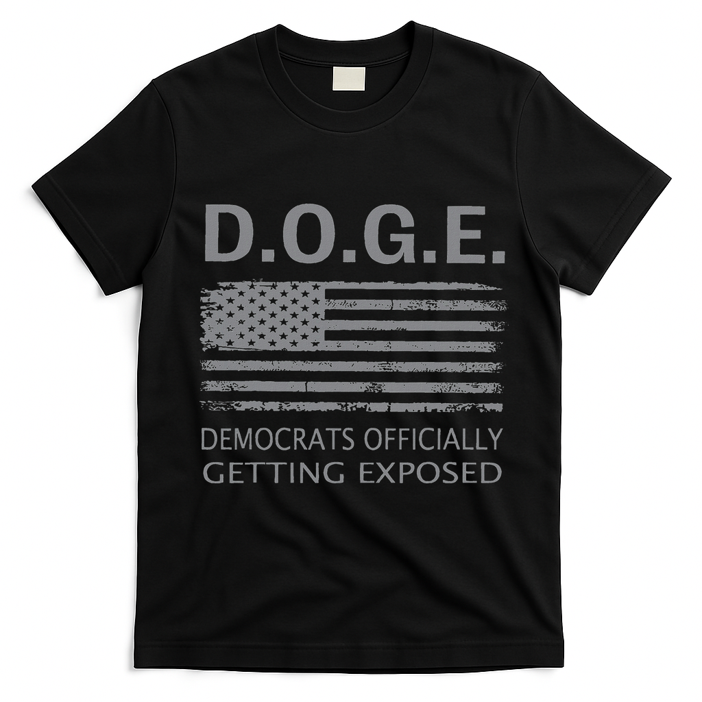 D.O.G.E Doge Democrats Getting Exposed T-Shirt - Black