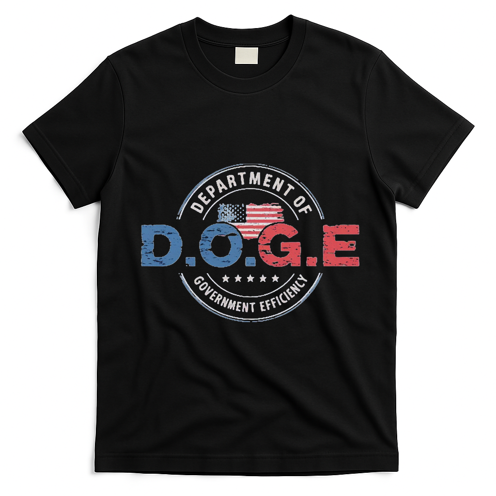D.O.G.E. Department Of Government Efficiency Doge T-Shirt - Black