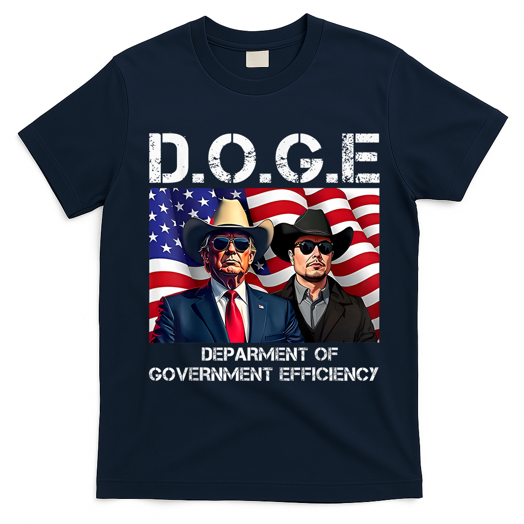 D.O.G.E Department Of Government Efficiency T-Shirt - Navy Blue