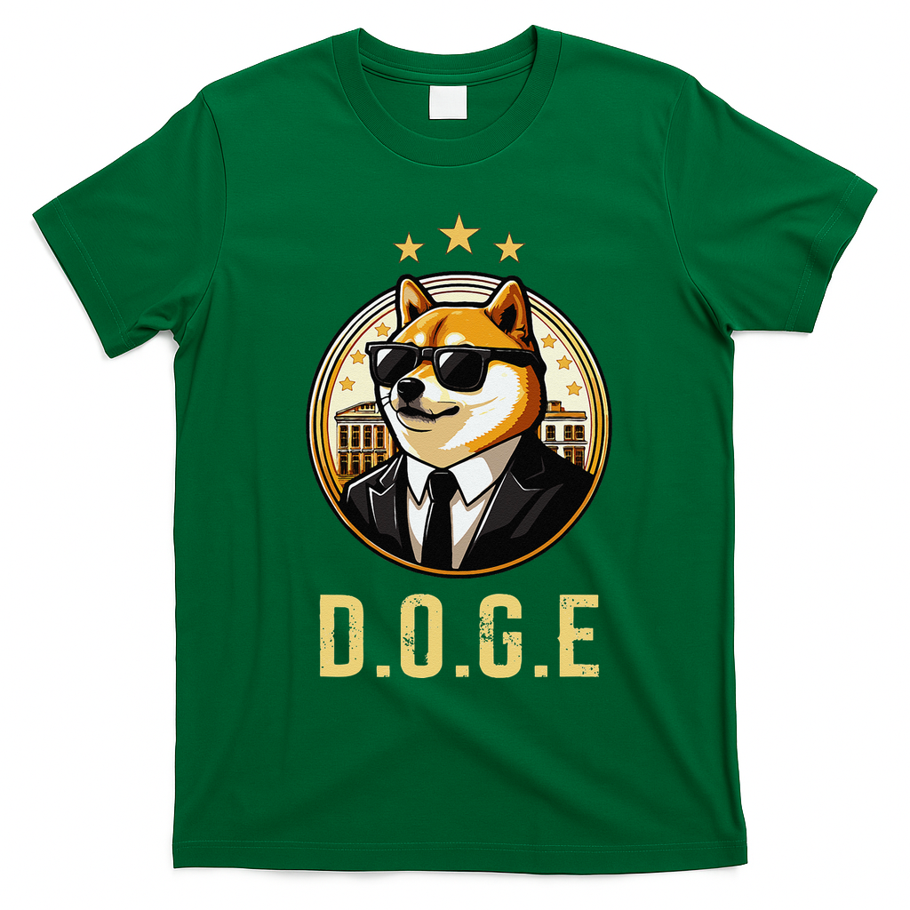 D.O.G.E Department Of Government Efficiency Doge Trump T-Shirt - Irish Green