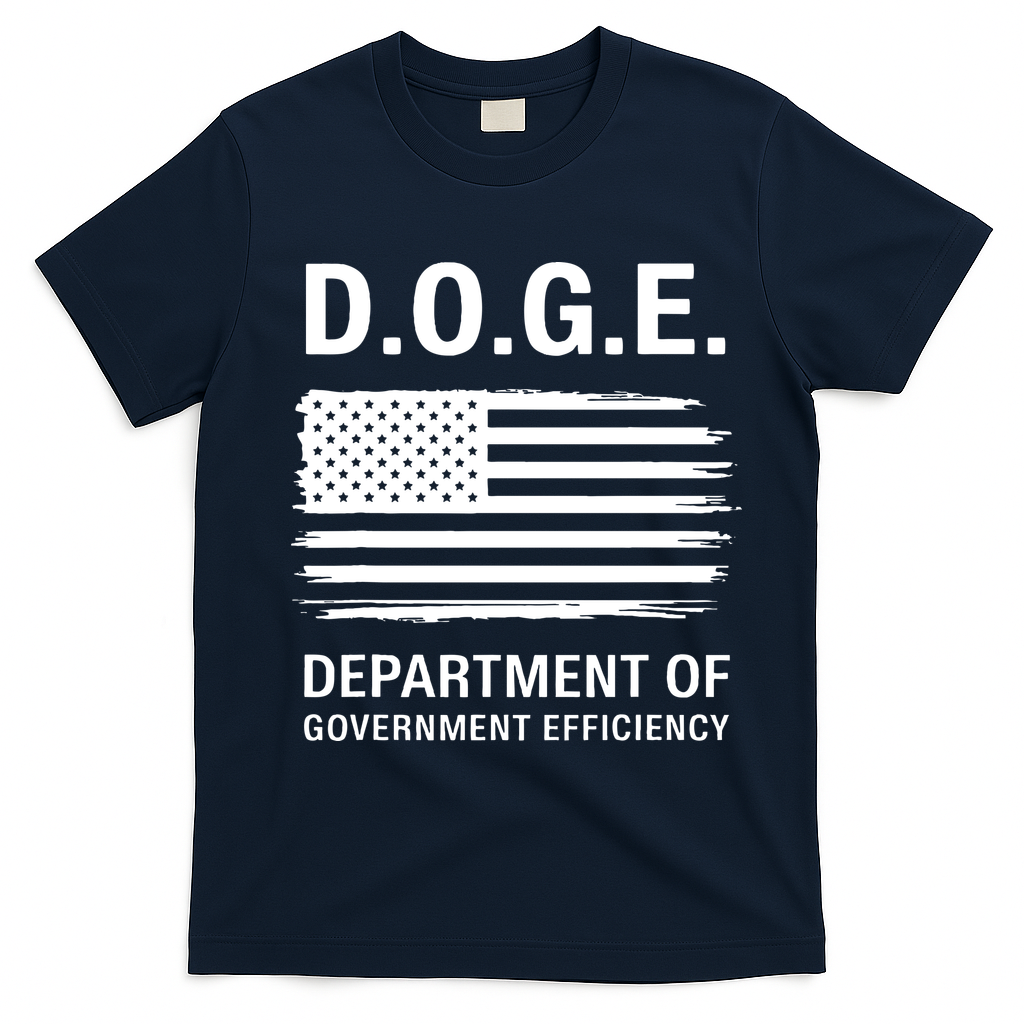 Doge Department Of Government Efficiency Gift T-Shirt - Navy Blue