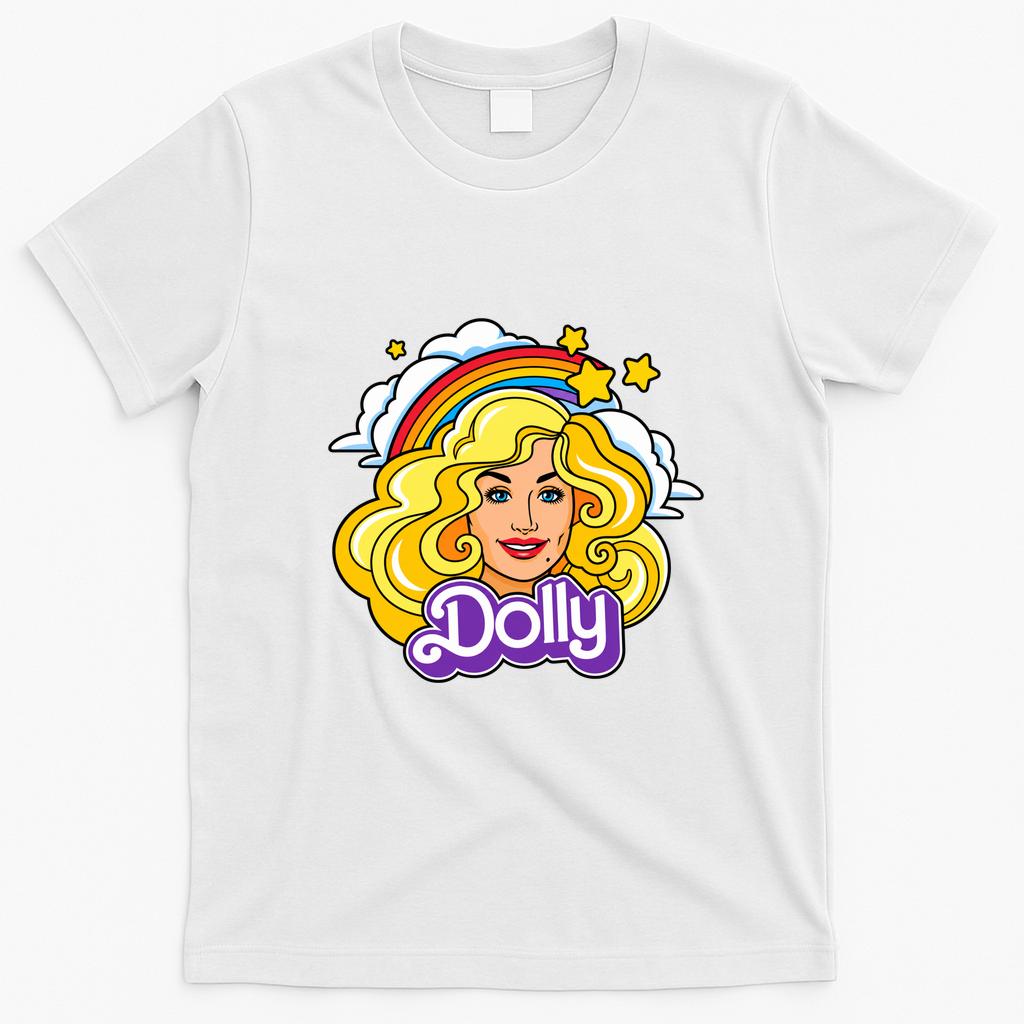 Dolly Doll Rainbow Retro Vintage T-Shirt - White