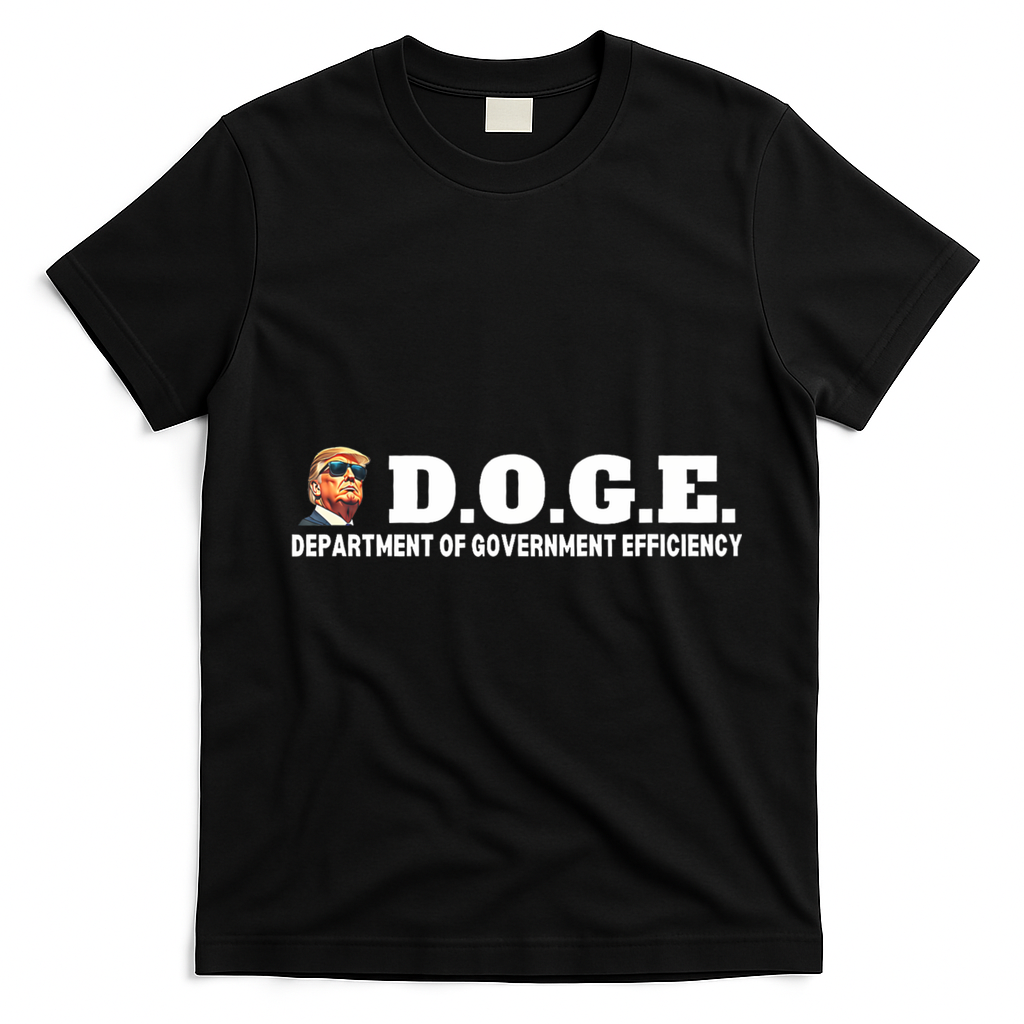 D.O.G.E. Doge Trump Department Of Government Efficiency T-Shirt - Black