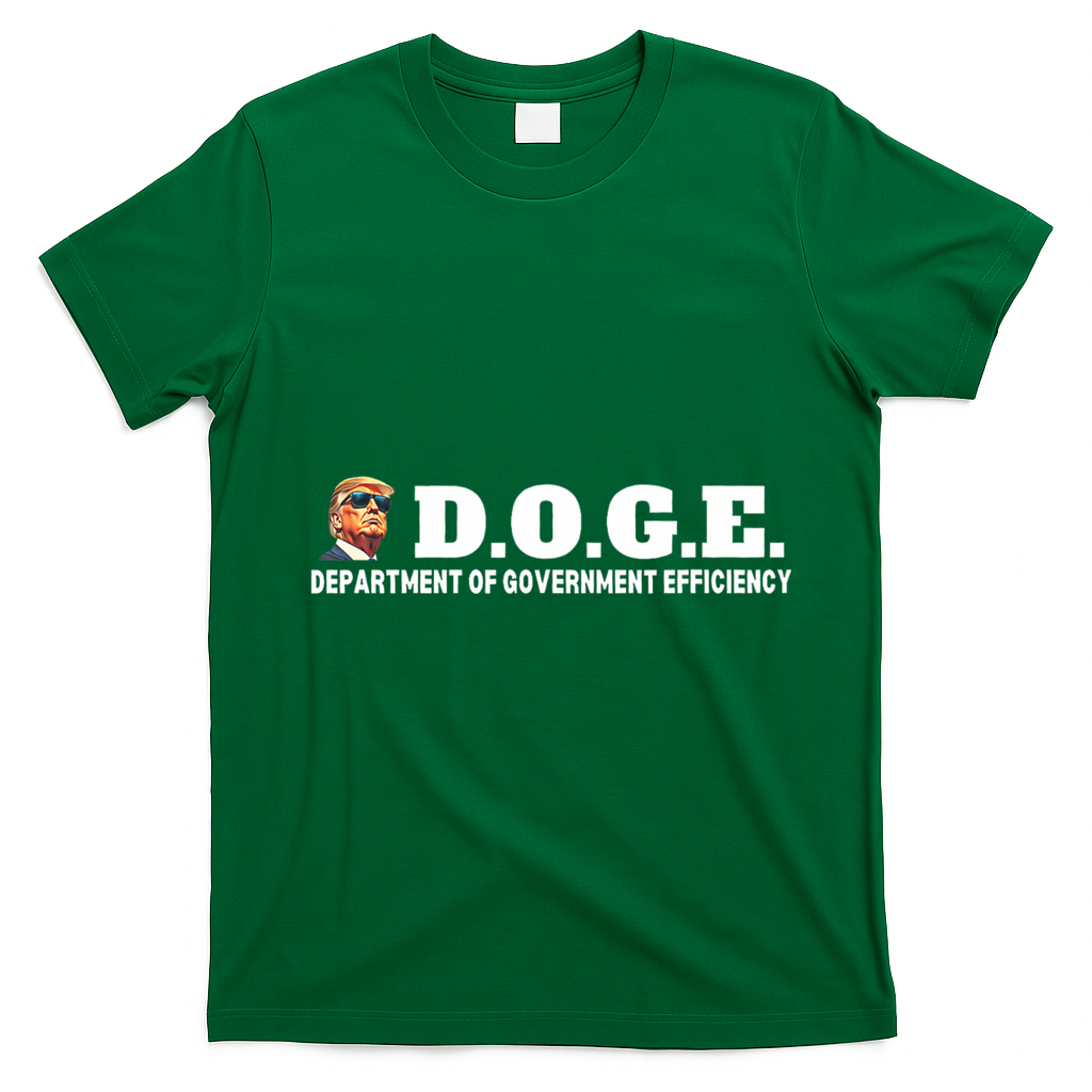 D.O.G.E. Doge Trump Department Of Government Efficiency T-Shirt - Irish Green