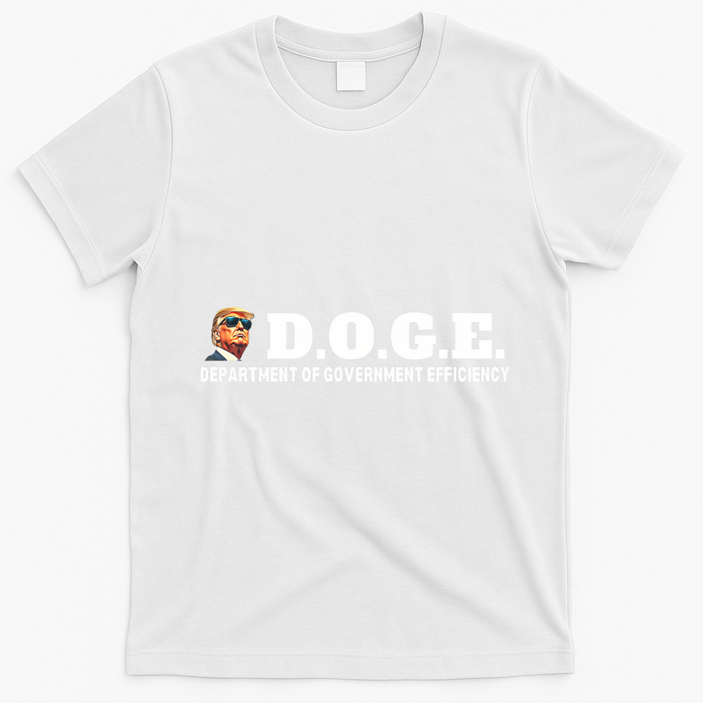 D.O.G.E. Doge Trump Department Of Government Efficiency T-Shirt - White