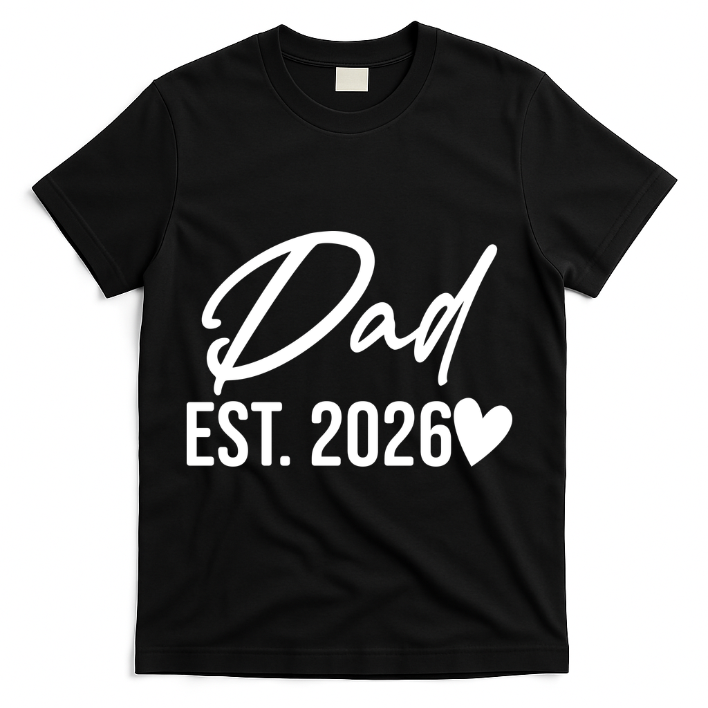 Dad EST 2026 T-Shirt - Black