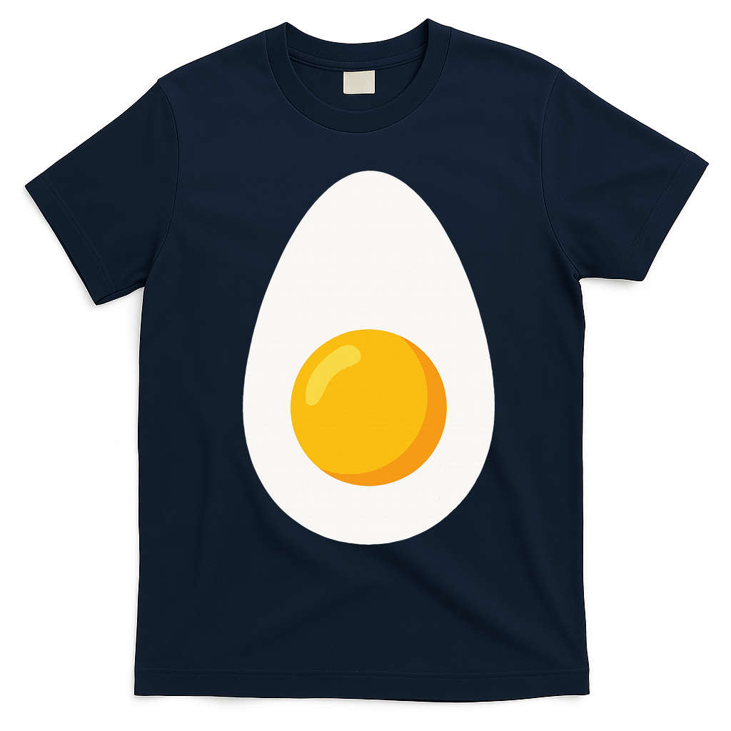 Deviled Egg Costume Funny Halloween Egg Costume T-Shirt - Navy Blue
