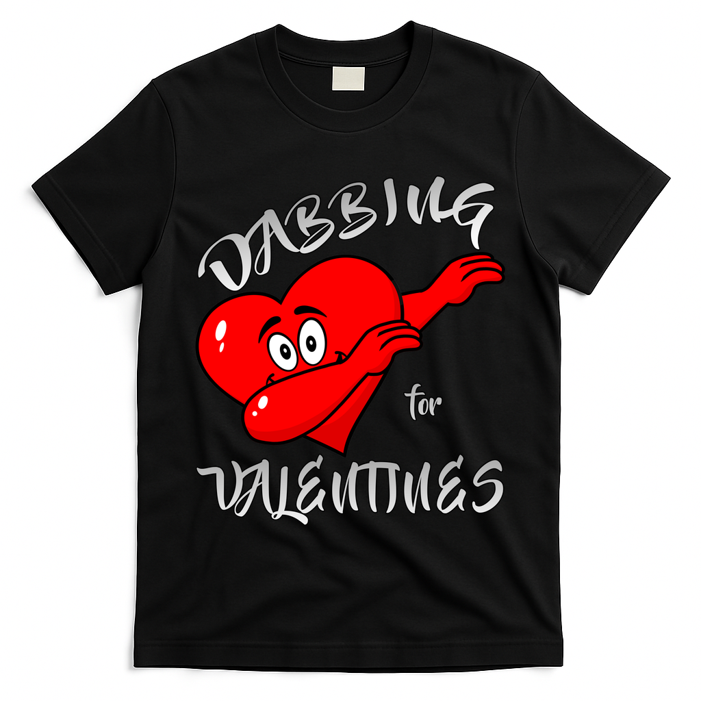 Dabbing For Love Valentines Day Heart T-Shirt