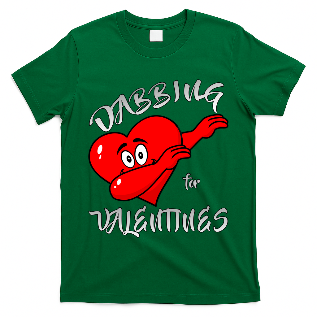 Dabbing For Love Valentines Day Heart T-Shirt