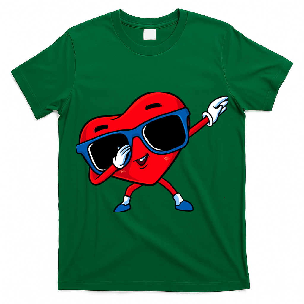 Dabbing Heart Boy Valentine Dab Love Valentines Day Boy T-Shirt