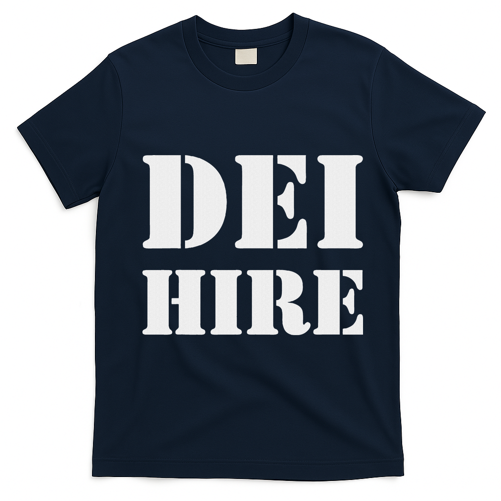 Dei Hire Diversity Equity Inclusion Anti Trump Political T-Shirt - Navy Blue