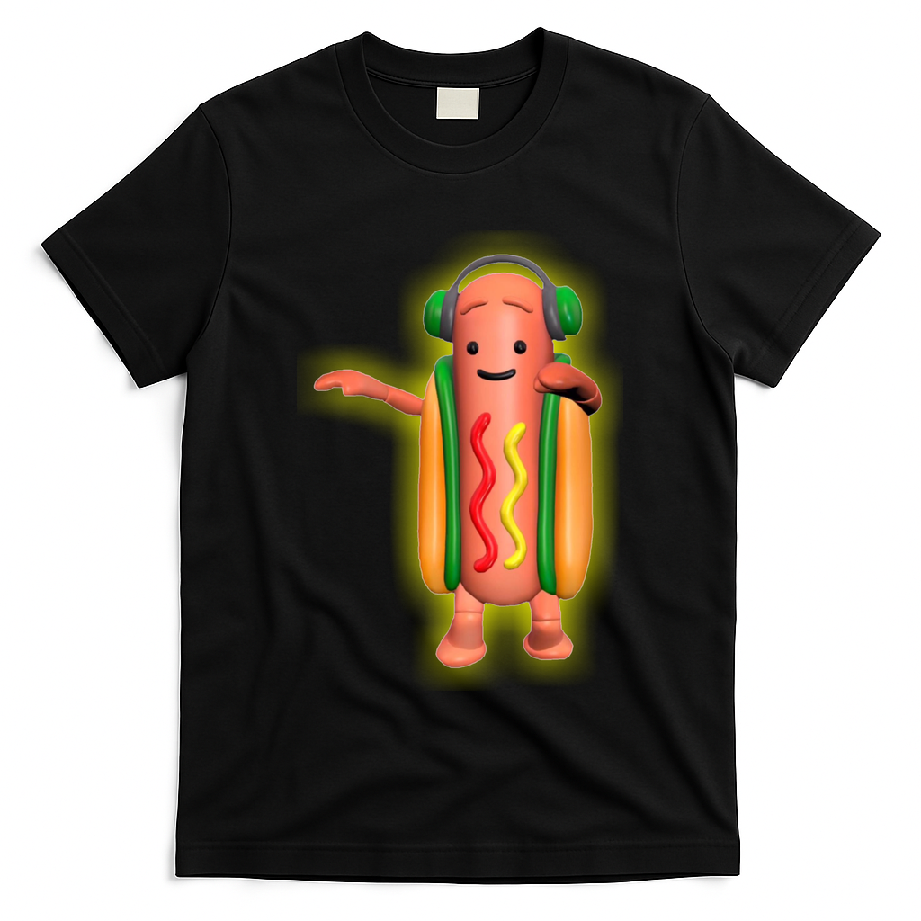 Dancing Hot Dog Funny Filter Meme T-Shirt
