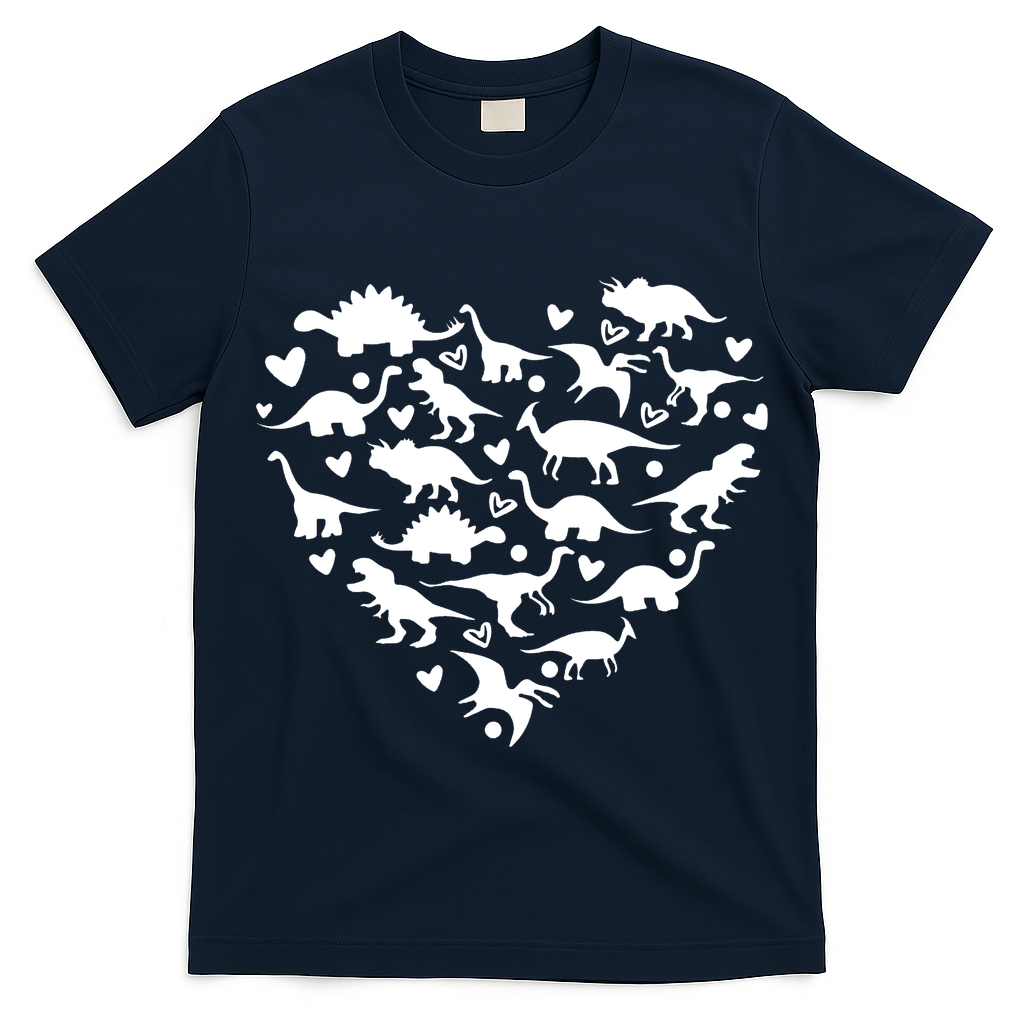 Dinosaur Heart Valentines Day T-Shirt