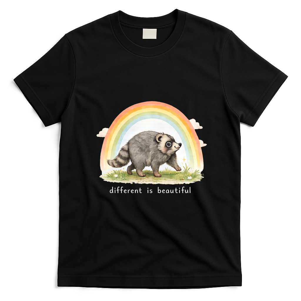 Different Is Beautiful Jimothy Viral Meme T-Shirt - Black