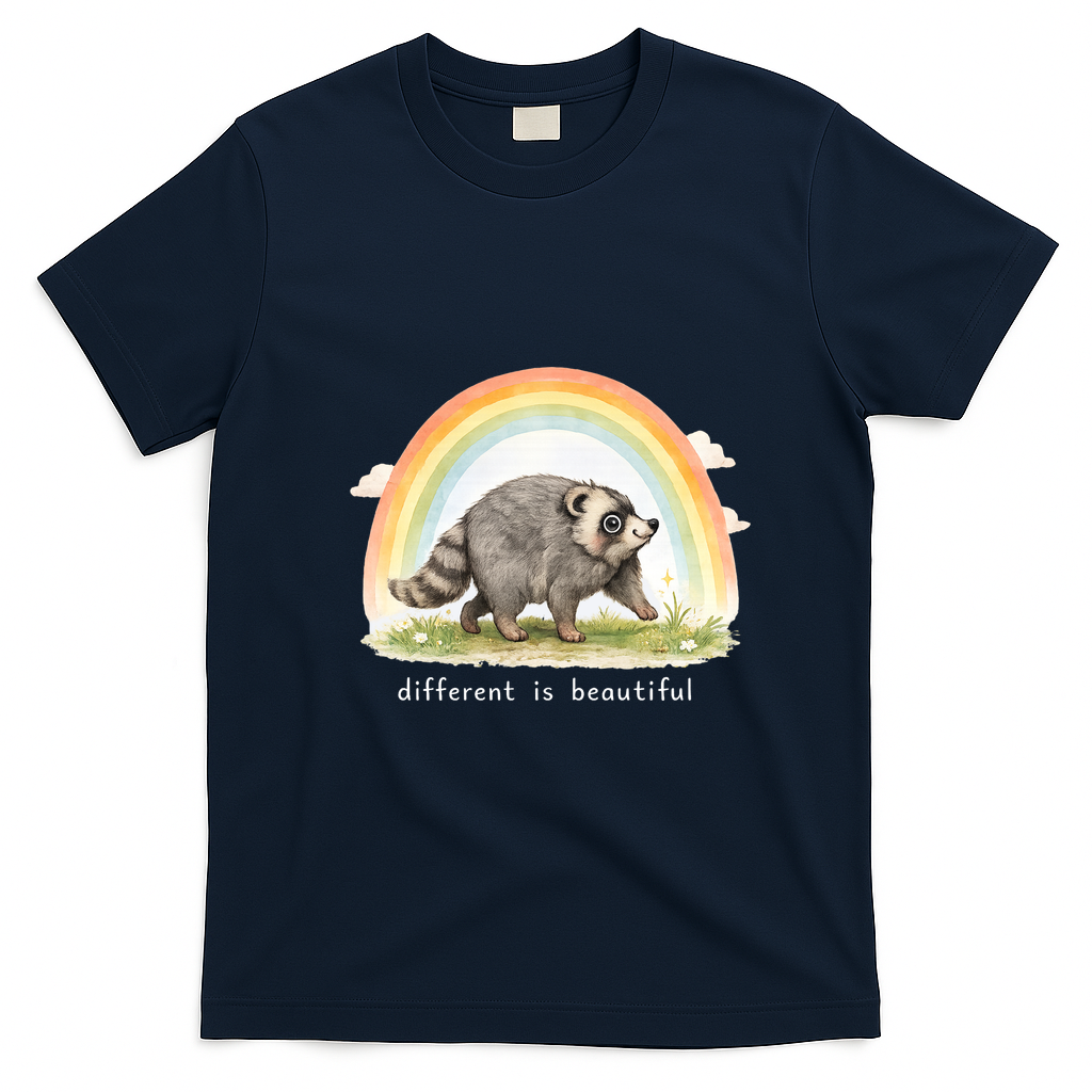 Different Is Beautiful Jimothy Viral Meme T-Shirt - Navy Blue