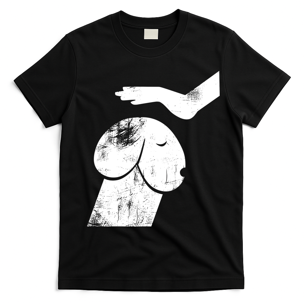 Dirty Mind Dog A Funny Dog Adult Humor Retro Vintage T-Shirt - Black