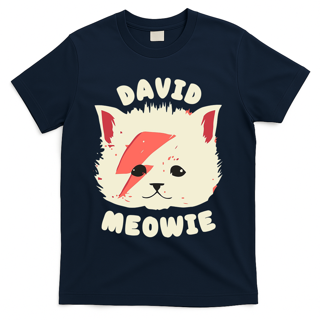 David Meowie T-Shirt - Navy
