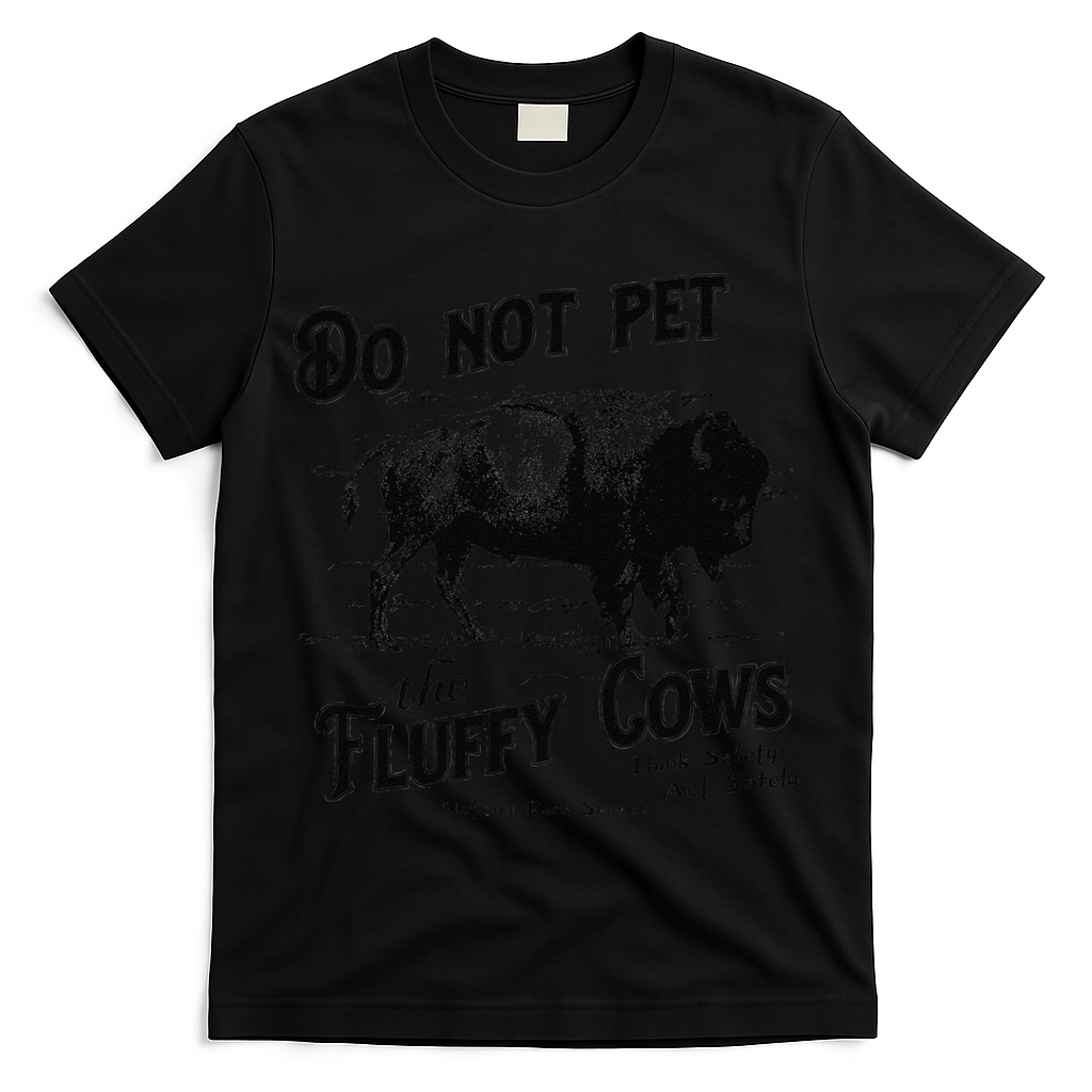 Do Not Pet The Fluffy Cows American Bison Vintage T-Shirt