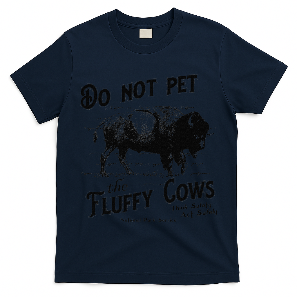 Do Not Pet The Fluffy Cows American Bison Vintage T-Shirt