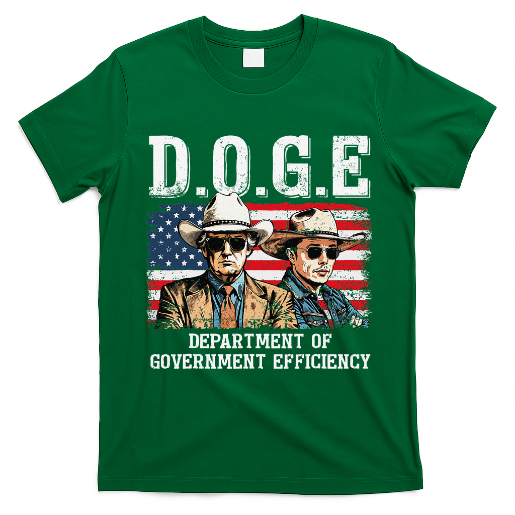 Department Of Government Efficiency Doge Trump T-Shirt - Irish Green