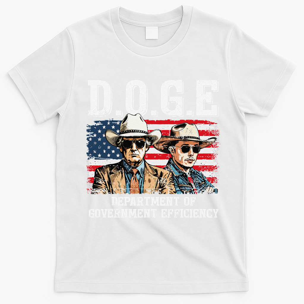 Department Of Government Efficiency Doge Trump T-Shirt - White