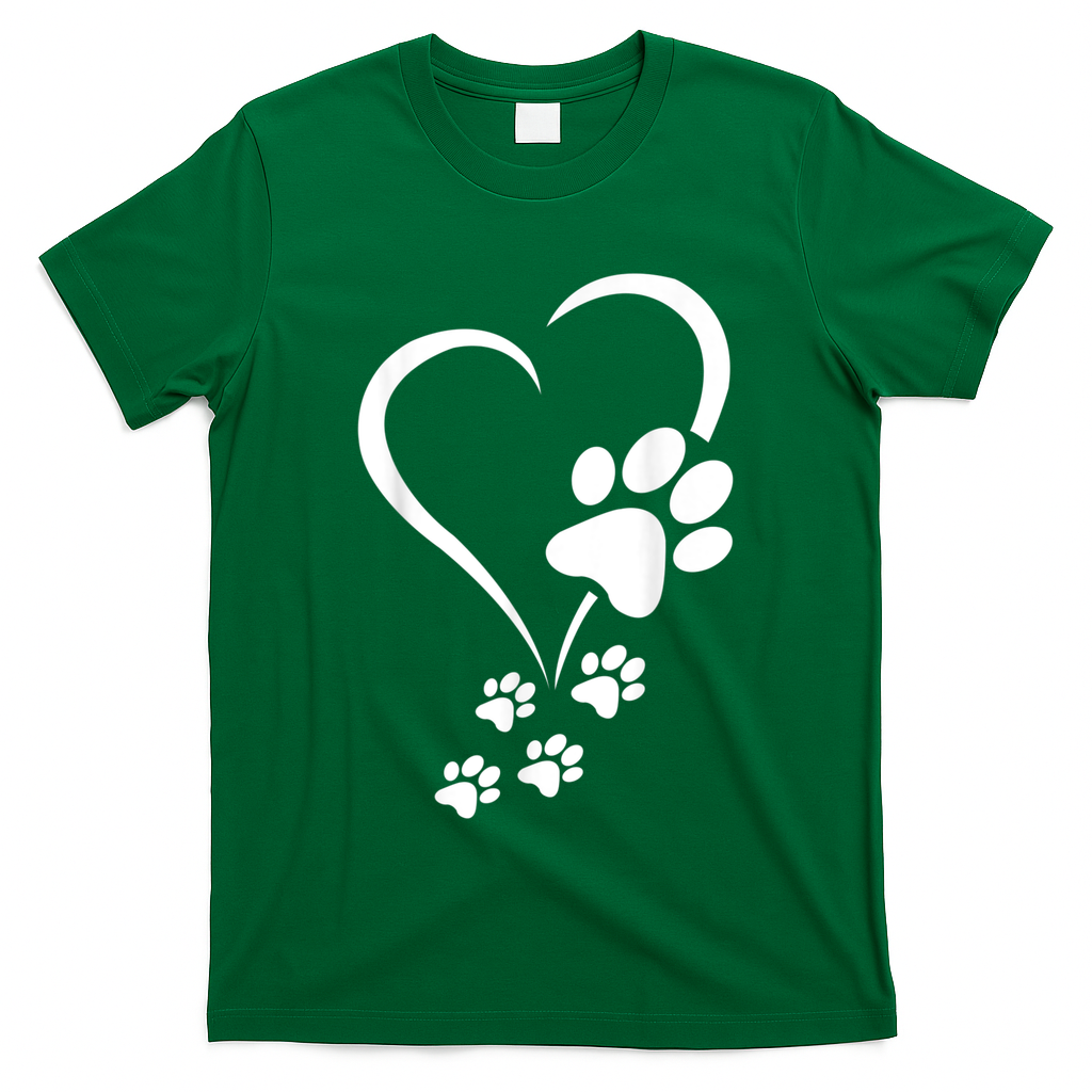 Dog Paws Hearts Baby Dogs Dog Paw Dog Paw Print T-Shirt