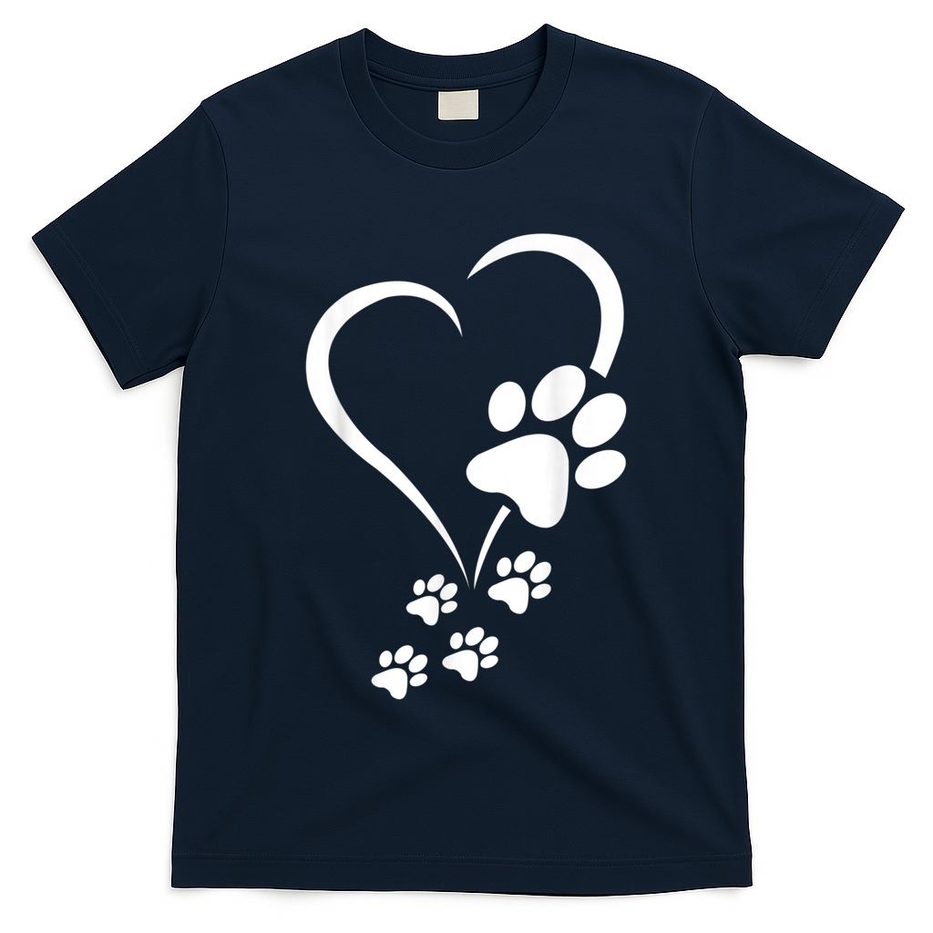 Dog Paws Hearts Baby Dogs Dog Paw Dog Paw Print T-Shirt