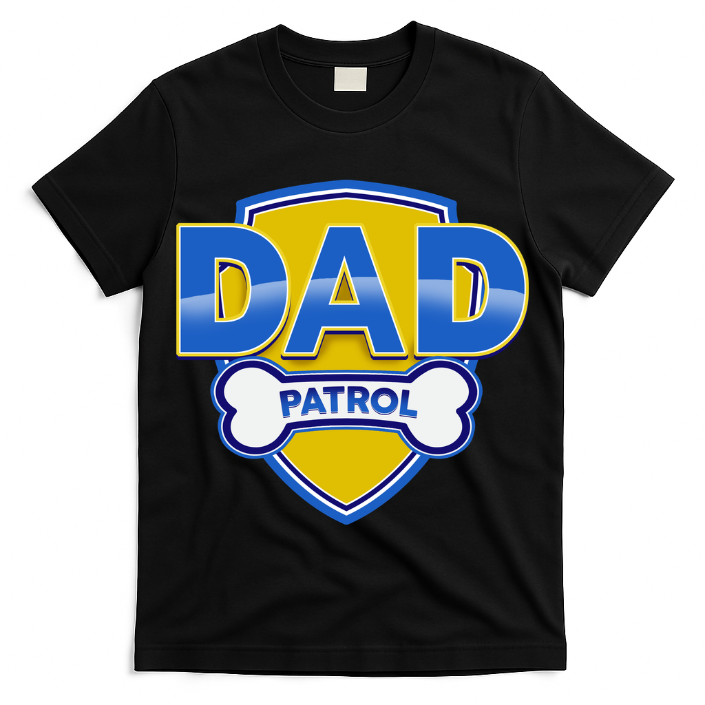 Funny Dad Patrol Dog Dad T-Shirt