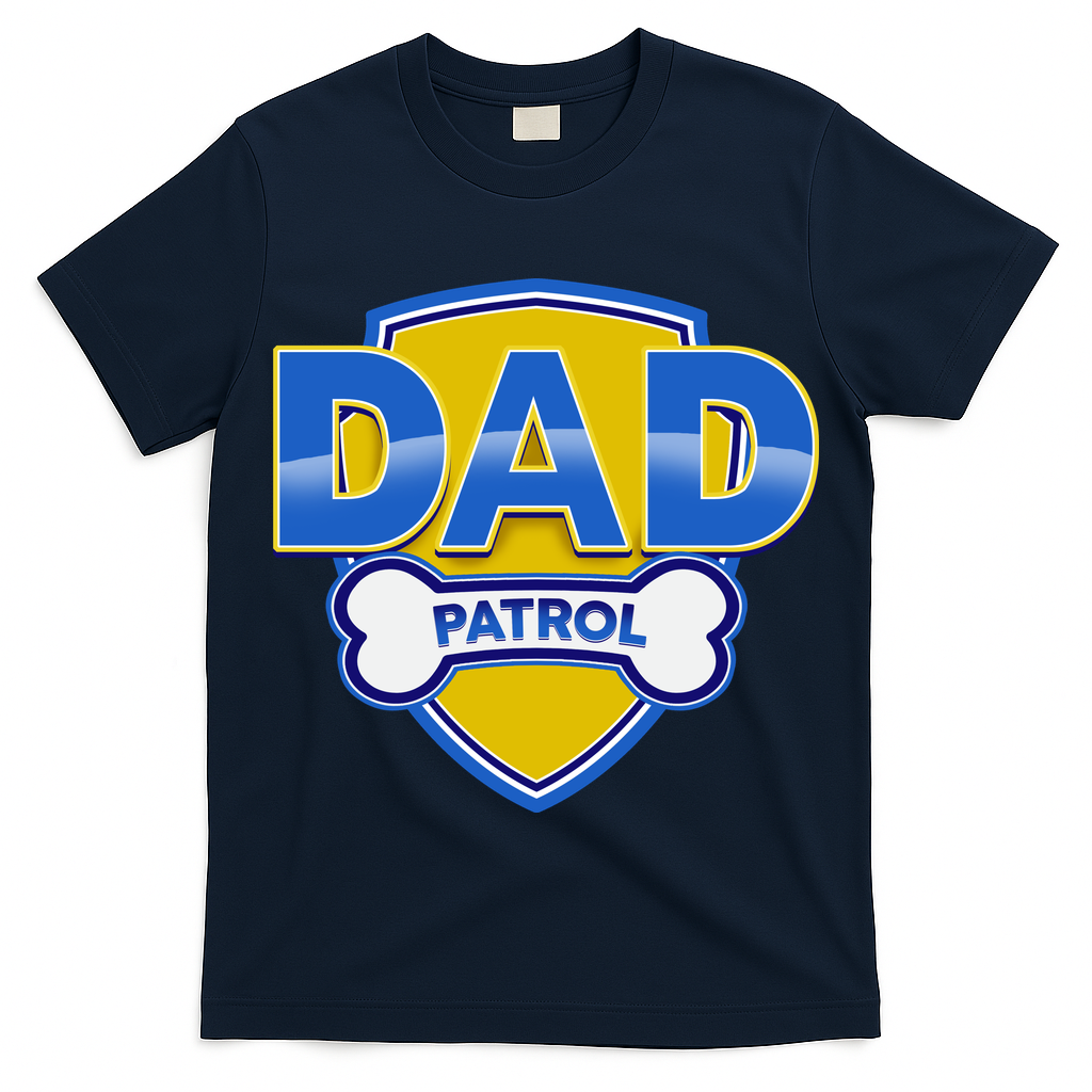 Funny Dad Patrol Dog Dad T-Shirt