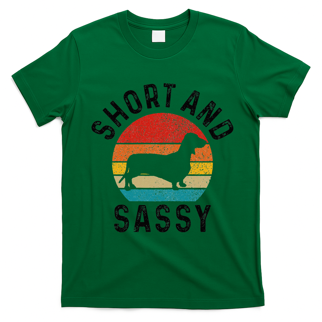 Dachshund Short & Sassy Wiener Dog Doxie Mom Funny Cute Gift T-Shirt - Irish Green