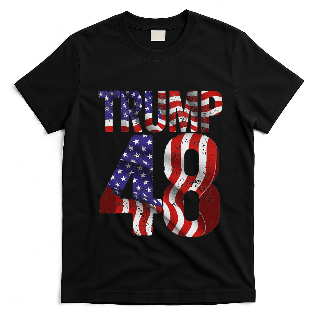 Donald Trump 2028 Trump 45 47 48th President T-Shirt - Black