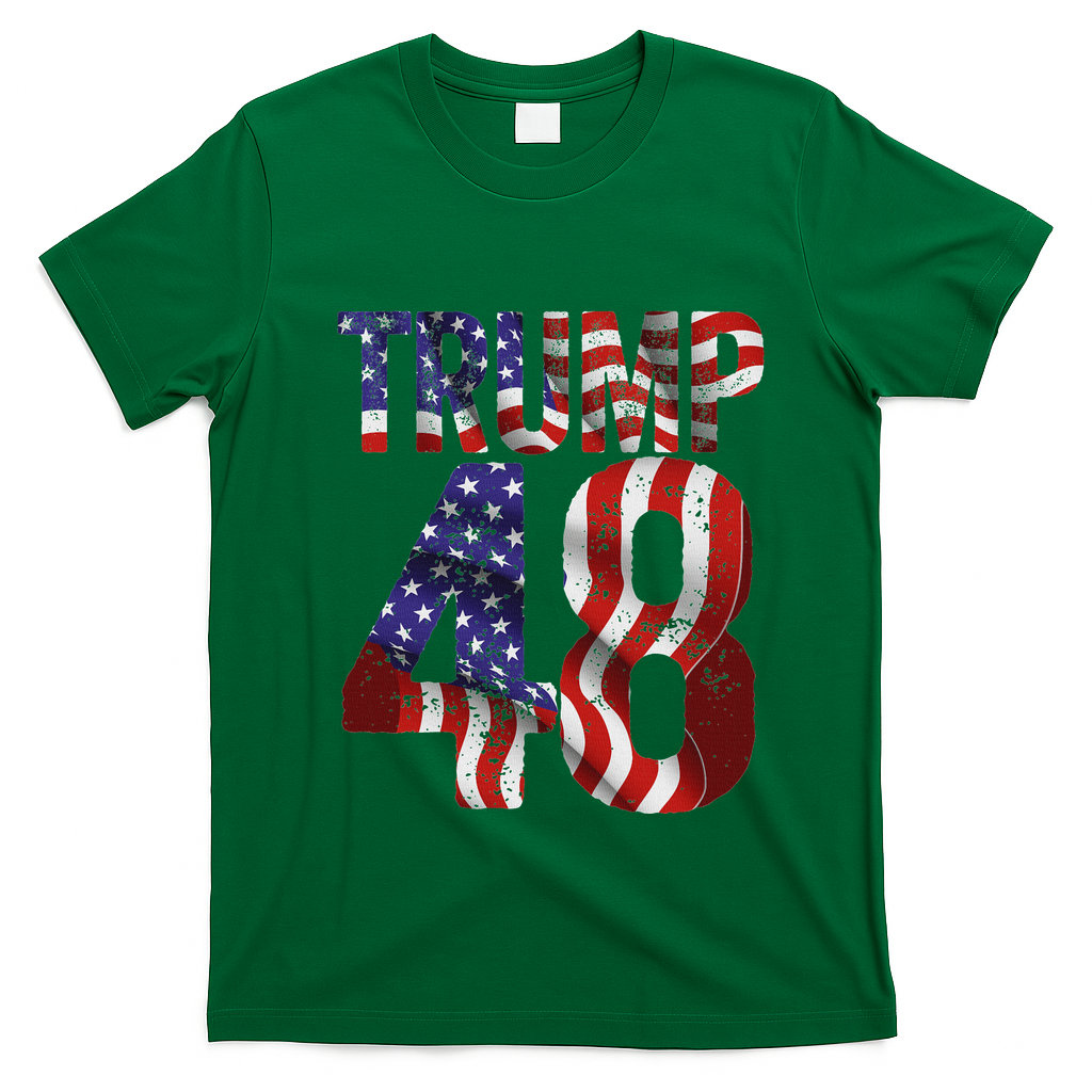 Donald Trump 2028 Trump 45 47 48th President T-Shirt - Irish Green