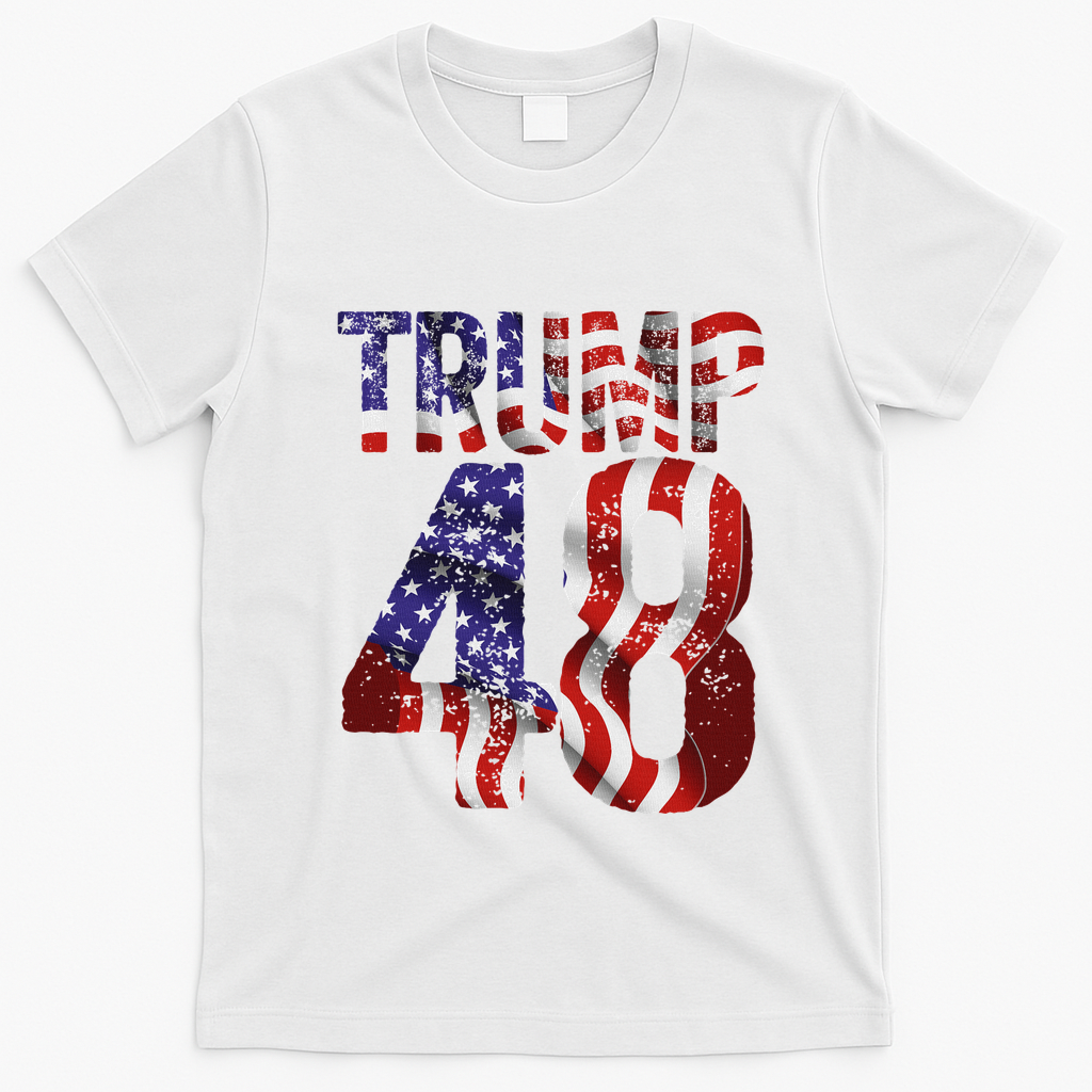 Donald Trump 2028 Trump 45 47 48th President T-Shirt - White
