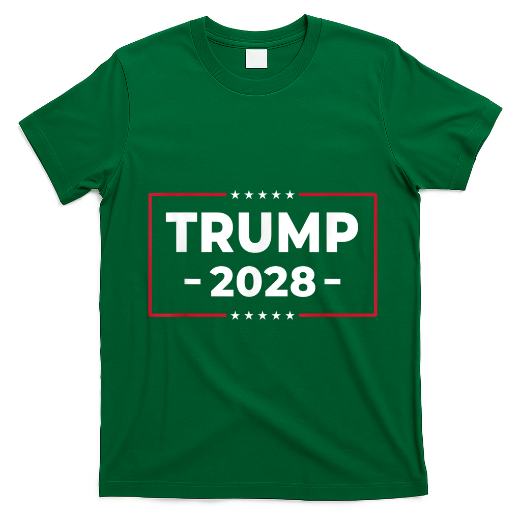 Donald Trump 2028 President American Flag Pro Trump Vintage T-Shirt - Irish Green