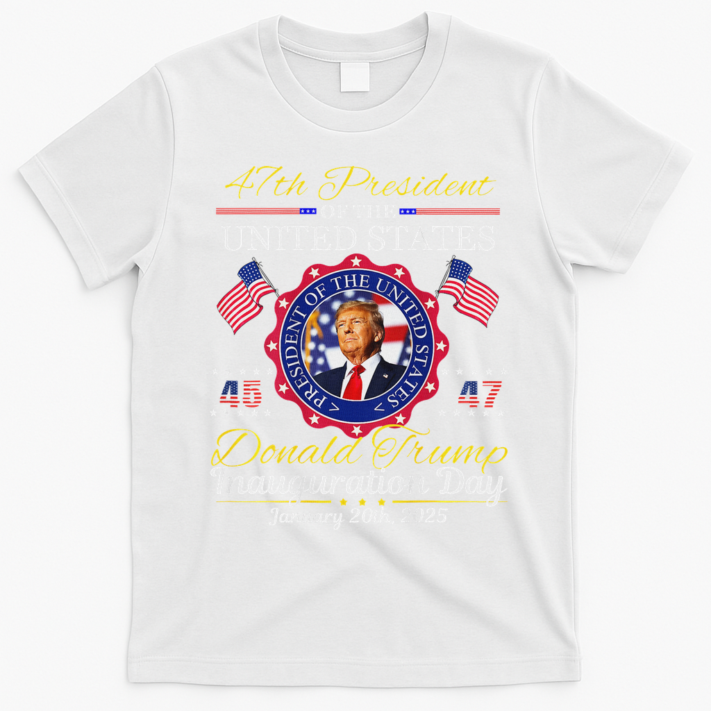 Donald Trump 47th President Inauguration 2025 T-Shirt - White