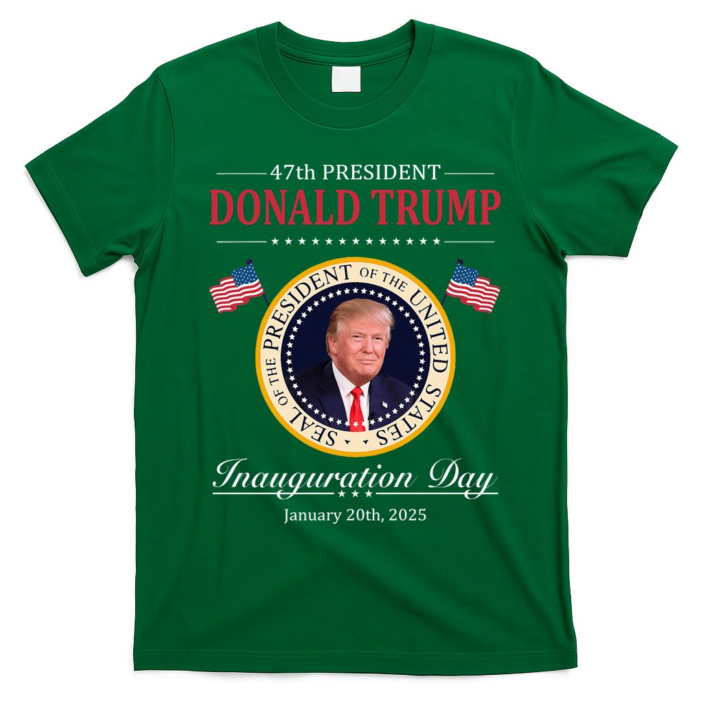 Donald Trump 4th President Inauguration Day T-Shirt - Irish Green