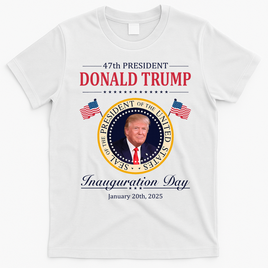 Donald Trump 4th President Inauguration Day T-Shirt - White