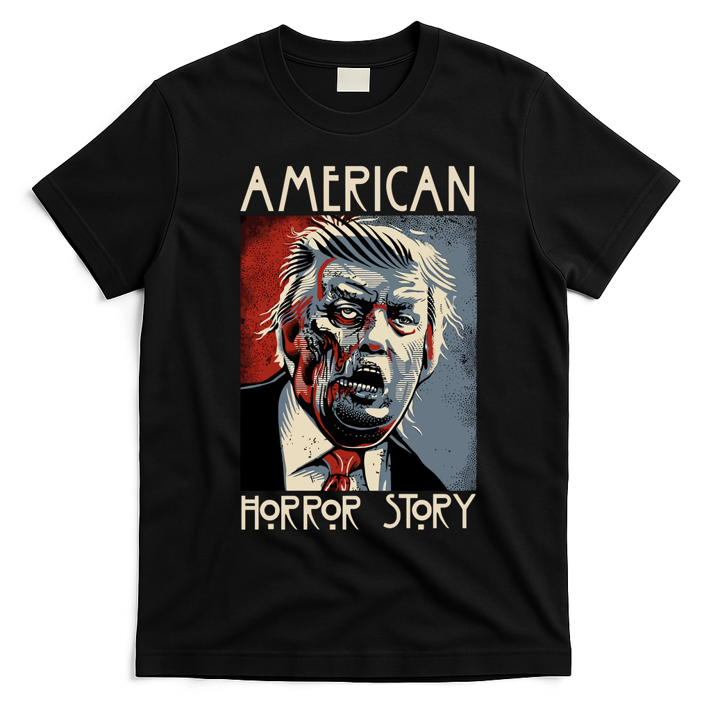 Donald Trump Horror Story T-Shirt - Black