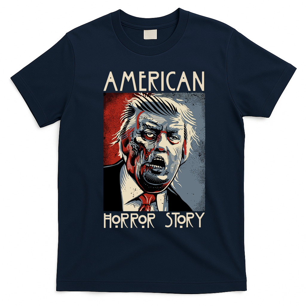 Donald Trump Horror Story T-Shirt - Navy Blue