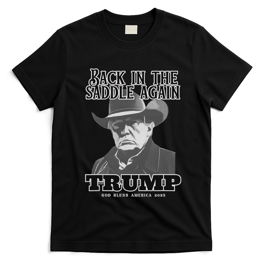 Donald Trump Back In The Saddle Again T-Shirt - Black
