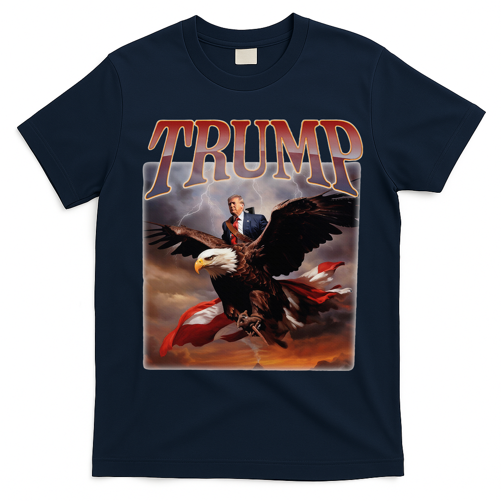Donald Trump Eagle Usa President T-Shirt - Navy Blue