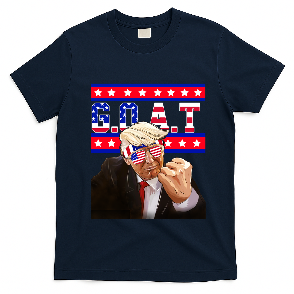 Donald Trump Goat T-Shirt - Navy Blue