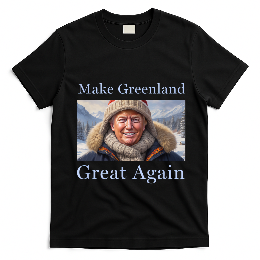 Donald Trump Greenland Funny Conservative Maga T-Shirt - Black
