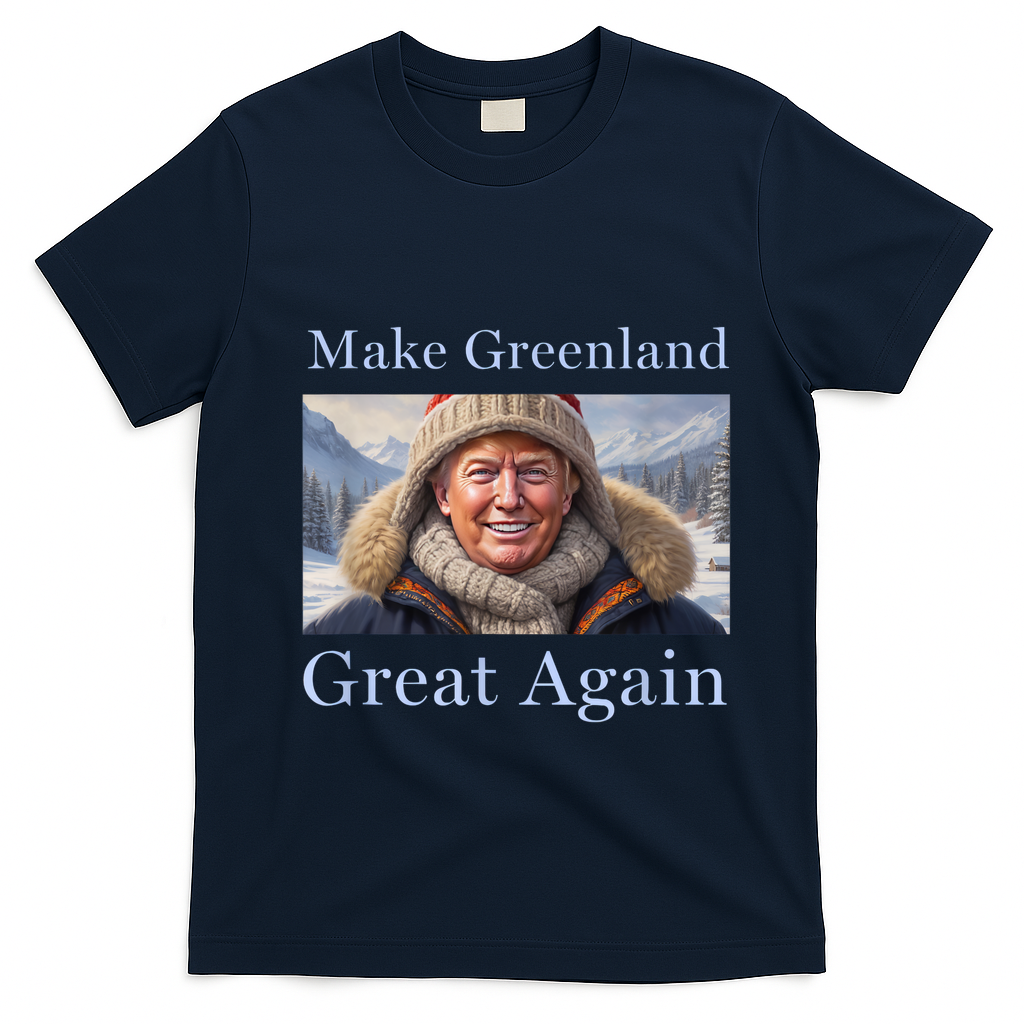 Donald Trump Greenland Funny Conservative Maga T-Shirt - Navy Blue